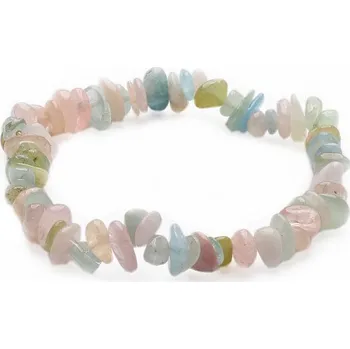 Náramek Morganit - beryl růžový smaragd náramek sekaný obvod cca 16 až 21 cm