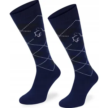 Dámské ponožky Bavlněné ponožky na ježdění na koni podkolenky COMODO s kosočtverci vel. 31-34