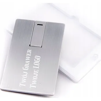 USB flash disk Flash disk MemoRabbit Kovová karta Flash disk Stříbrná + Gravírování 1 GB USB 2.0 stříbrný