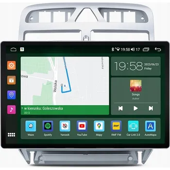 Autorádio PEUGEOT 307 CC SW NAVIGACE ANDROID QLED CARPLAY
