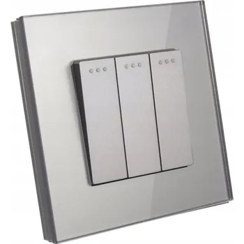 vypínač Trojitý vypínač Klasik Bline, odstíny šedé KP-1600015