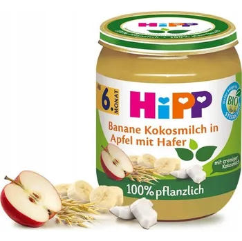 HiPP BIO Dezert Banány, Kokosové mléko, Jablka a Oves