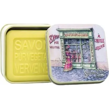 Koupelová kosmetika Marseillské mýdlo La Savonnerie de Nyons VERVEINE WERBENA BOX sporýš lékařský 100g