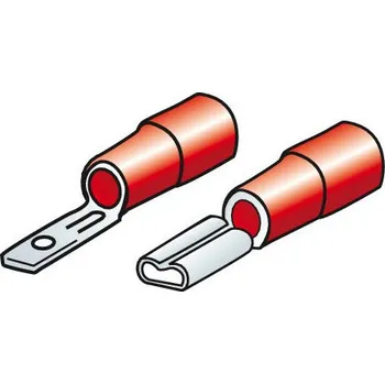 Auto-moto Lampa Konektory na motorku – ploché, červené 2,8 x 0,5 mm