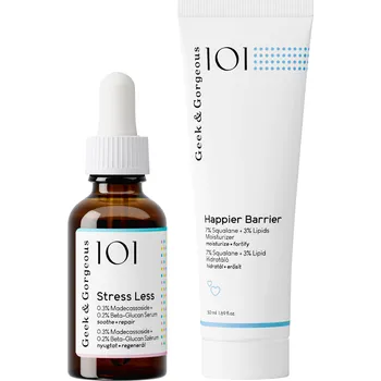 Pleťové sérum Geek & Gorgeous CZ Duo Stress Less + Happier Barrier, pleťová séra