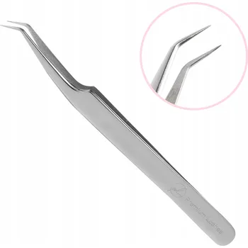 Kosmetická pinzeta Pinzeta na řasy 45 stupňů Deluxe BASIC Premium Lashes