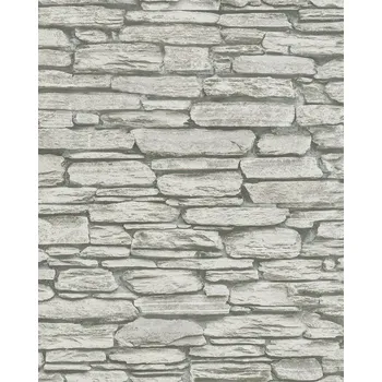 Tapeta ŠEDÁ VINYLOVÁ TAPETA NA VLIESU – MOTIV KAMENŮ