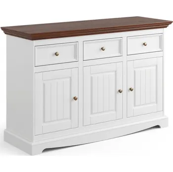 Komoda Komoda 3-dvéřová LUNO bílá/ořech