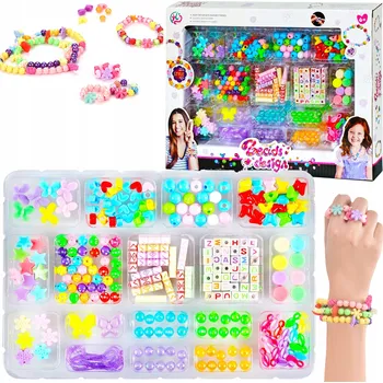 kreativní sada KREATIVNÍ ZESTAW KORALIKÓW PRO VÝROBU NÁRAMKŮ A BIŽUTERIE PRO DĚTI 246