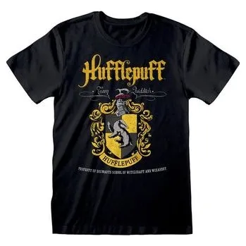 Pánské tričko Pánské tričko Harry Potter: Hufflepuff - Mrzimor znak (L) černé bavlna