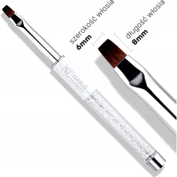 Kosmetický štětec Štětec na gel Nails Company stříbrný