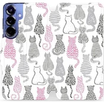 Pouzdro na mobilní telefon Flipové pouzdro Mobiwear - Samsung Galaxy S25 Plus - MX01S Kočičí zádíčka (Knížkové flip pouzdro, obal, kryt na mobil Samsung Galaxy S25 Plus - MX01S Kočičí zádíčka, materiál Umělá kůže + TPU - ochrana 360°, stojánek, silikonová vanička, magnetické zavírá