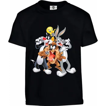 Pánské tričko Tričko Looney Tunes | Squad Druh: Dětské, Barva: Černá, Velikost: 158-XL