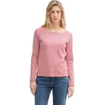 TOM TAILOR® DÁMSKÉ PRUHOVANÉ TRIKO S DLOUHÝM RUKÁVEM- VÍNOVÉ L