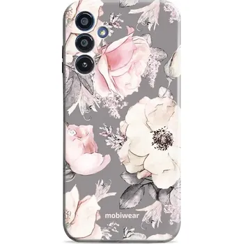 Pouzdro na mobilní telefon Odolný obal Mobiwear Elite Pro - Samsung Galaxy S25 - EX06E Květy na šedém pozadí (Odolné pouzdro, obal kryt Mobiwear Elite Pro - maximální ochrana mobilu, zesílené hrany, přesné výřezy, pohodlné držení, odolná grafika, kvalitní materiály)