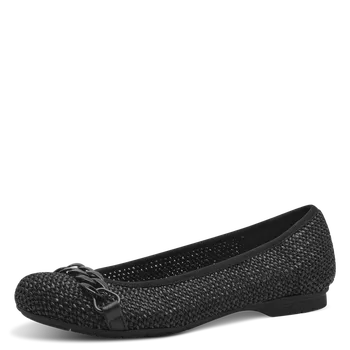 Dámské baleríny DÁMSKÉ BALERÍNY JANA 8-22171-44 001 ČERNÁ Barva: Černá, Velikost: 38