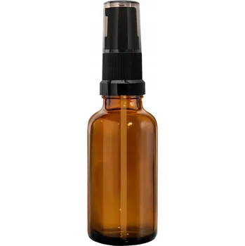Láhev SKLENĚNÁ LÁHEV HNĚDÁ 30 ml S PUMPIČKOU