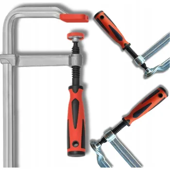 Truhlářská svěrka TRUHLÁŘSKÁ SVĚRKA ŠROUBOVÁ 600x120mm SVĚRKA TYPU F KOVANÁ Z OCELI