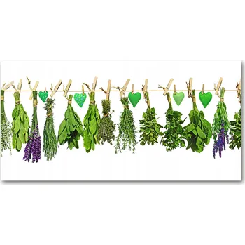 Obraz Kuchyňský panel Bylinky na provázku 140x70 cm + LEPIDLO