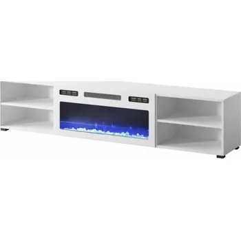 RTV skříň POLO 180x33x39 bílá + krbová bílá