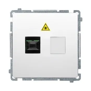 Elektrická zásuvka Simon Basic Dvojitá zásuvka pro optické vlákno / světlovod, bílá BMGS1.01/11