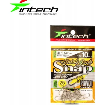 Otočná karabina Intech Quick lock Snap Nickel