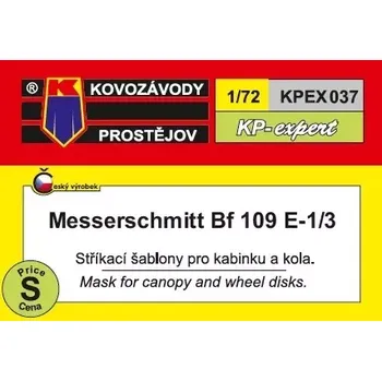 Plastikový model Kovozávody 1/72 Canopy&wheel mask Bf 109 E-1/3