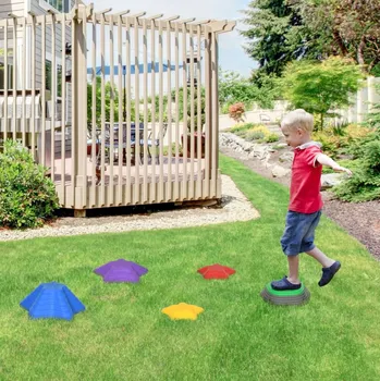 Doplněk pro dětské hřiště Aosom Barevné nášlapné kameny 5ks