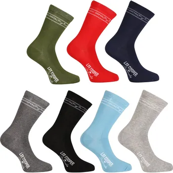 Pánské ponožky 7PACK ponožky Lee Cooper vysoké vícebarevné (PO38802-1) L Možnost vrácení zboží ZDARMA do 120 dnů!
