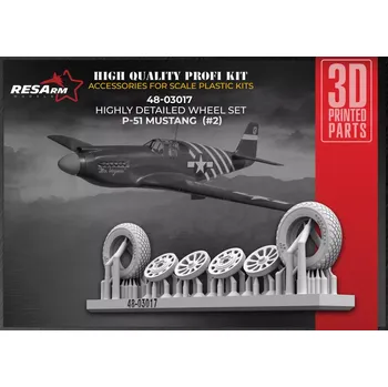 Plastikový model RESARM 1/48 P-51 Mustang wheels set type 2