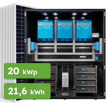 solární set Ecoprodukt Hybrid Victron 20kWp 21,6kWh 3-fáz RACK předpřipravený solární systém