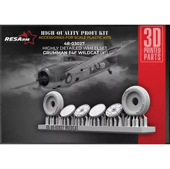 Plastikový model RESARM 1/48 F4F WILDCAT wheels set type 1