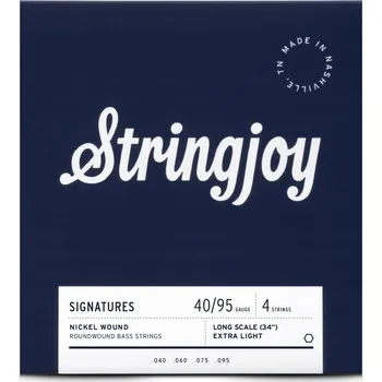 Struna pro kytaru a smyčcový nástroj Struny pro baskytaru niklované Stringjoy SIGNATURES 40-95 4-strunné