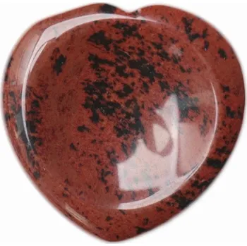 Aroma lampa Obsidián mahagon masážní hmatka srdce cca 4 cm