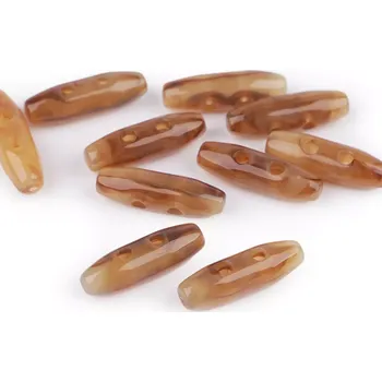 Knoflík Knoflík plastový oliva jantarový (Knoflík plastový oliva )