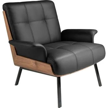 Křeslo Černé koženkové křeslo Angel Cerdá No. 5140