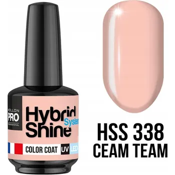 Přípravek na nehty 338. Cream Team - Hybridní lak Hybrid Shine System - Barva UV/LED - Mol