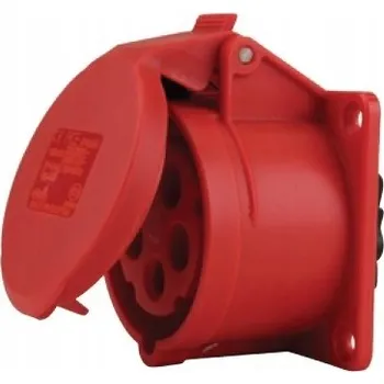 Elektrická zásuvka Zásuvka nátrubek silová 16A, voděodolná IP44, nárazuvzdorná, 400V