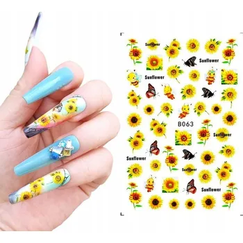 samolepka Samolepky na nehty, vzory SLUNEČNICE