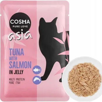 Krmivo pro kočku Cosma Asia Tuňák s Lososem v Želé Mokré Krmivo Pro Kočky 100 g