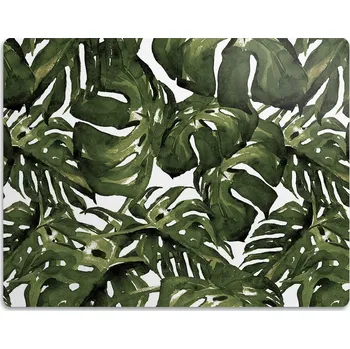 Miska pro psa Voděodolná podložka pod misku pro psa Monstera 45x35 cm