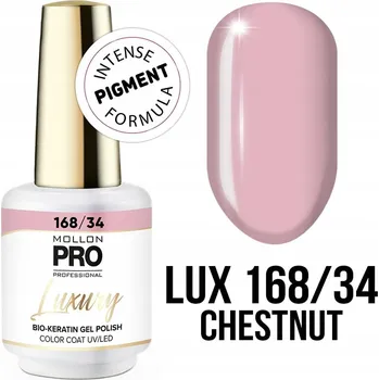 Přípravek na nehty 168. CHESTNUT - Profesionální hybridní lak s konzistencí UV/LED gelu L