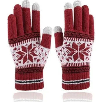 Rukavice Dotykové zimní rukavice, červená hvězda