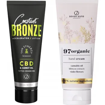Péče o ruce 7suns Constant Bronze CBD&Carrot Accelerator 250 ml + Krém na ruce 75 Ml ZDARMA