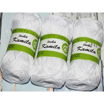 Příze Příze česká kamila bílá