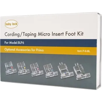 Příslušenství k šicímu stroji Sada mikro vložek do přítlačné patky - přišívání šňůrky/pásky