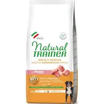 Krmivo pro psa 2x12kg Natural Trainer Sensitive No Gluten Adult Medium/Maxi - vepřové