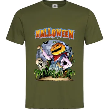 Pánské oblečení Tričko Halloween | Jack o' lantern Druh: Pánské, Barva: Khaki, Velikost: M