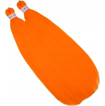 Syntetické vlasy Kanekalon 2 culíky 70 cm oranžové