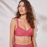 Plavková balkonetová podprsenka Vilorio, s kosticemi růžová tmavá 75B